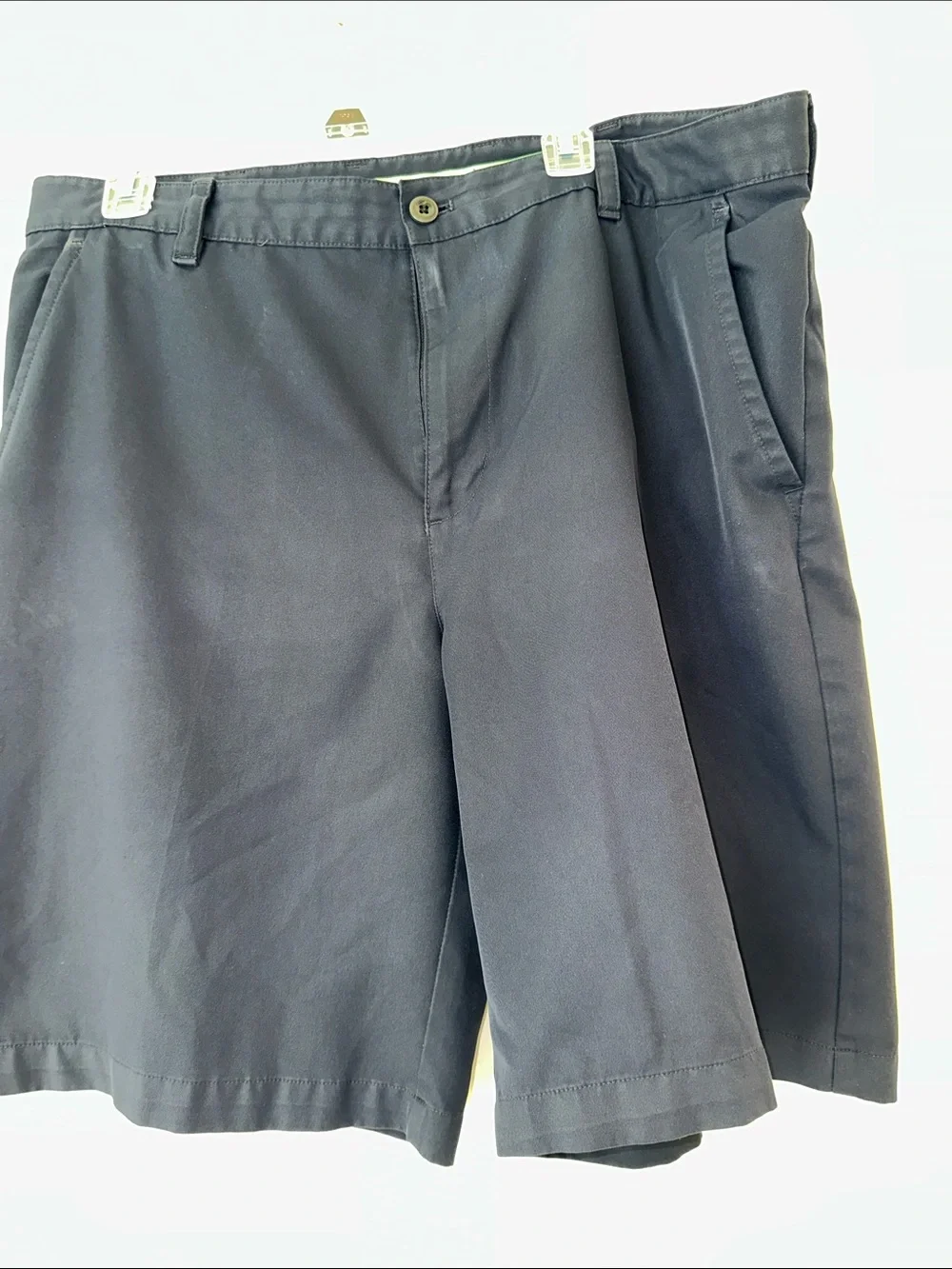 Izod Dark Navy Flat Front Chino Shorts